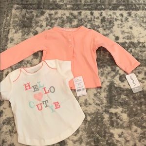 Carters tee shirt and long sleeve set